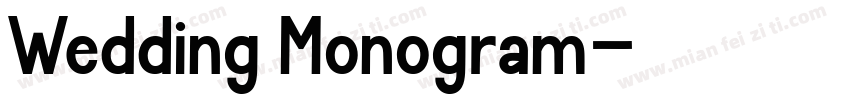 Wedding Monogram字体转换